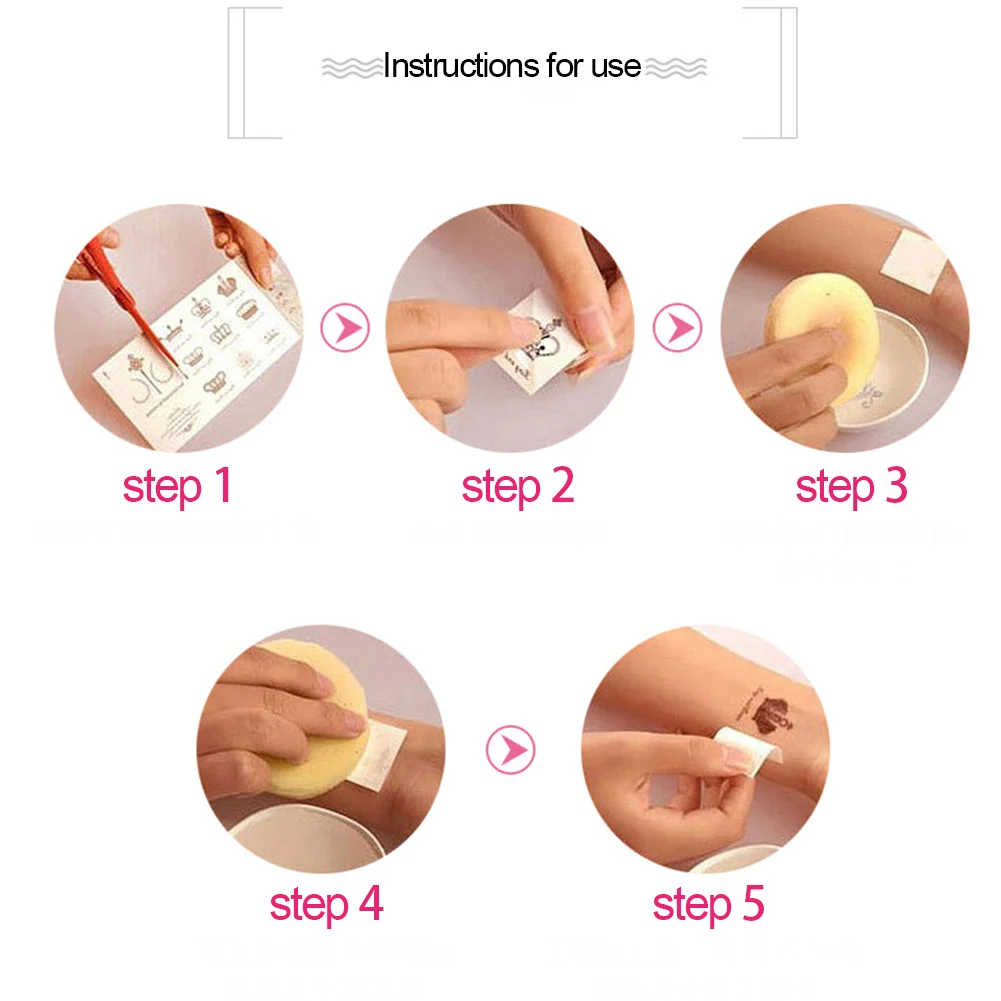 10 шт./компл. и Серебрянного цвета татуаж стильная футболка с изображением