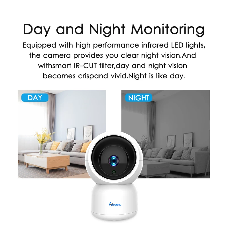 Камера видеонаблюдения Full HD сетевая инфракрасная мини камера с функцией