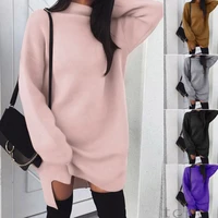 2021 autumn winter long sleeve sweater dress pullover jumper female clothes women white knitted turtleneck sweaters