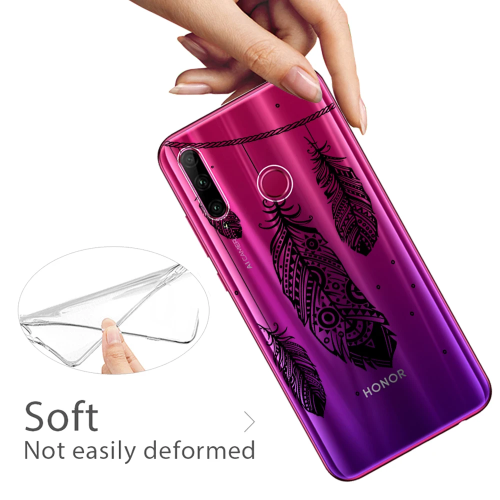 Черный сексуальный силиконовый чехол с цветочным кружевом для Huawei Honor 30 10i 20i 9 9X 8X