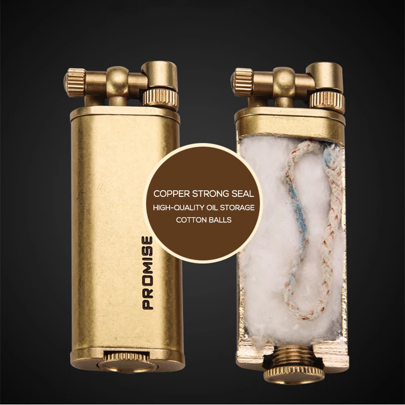 Честная медная керосиновая Зажигалка в стиле ретро многоразовые шлифовальные