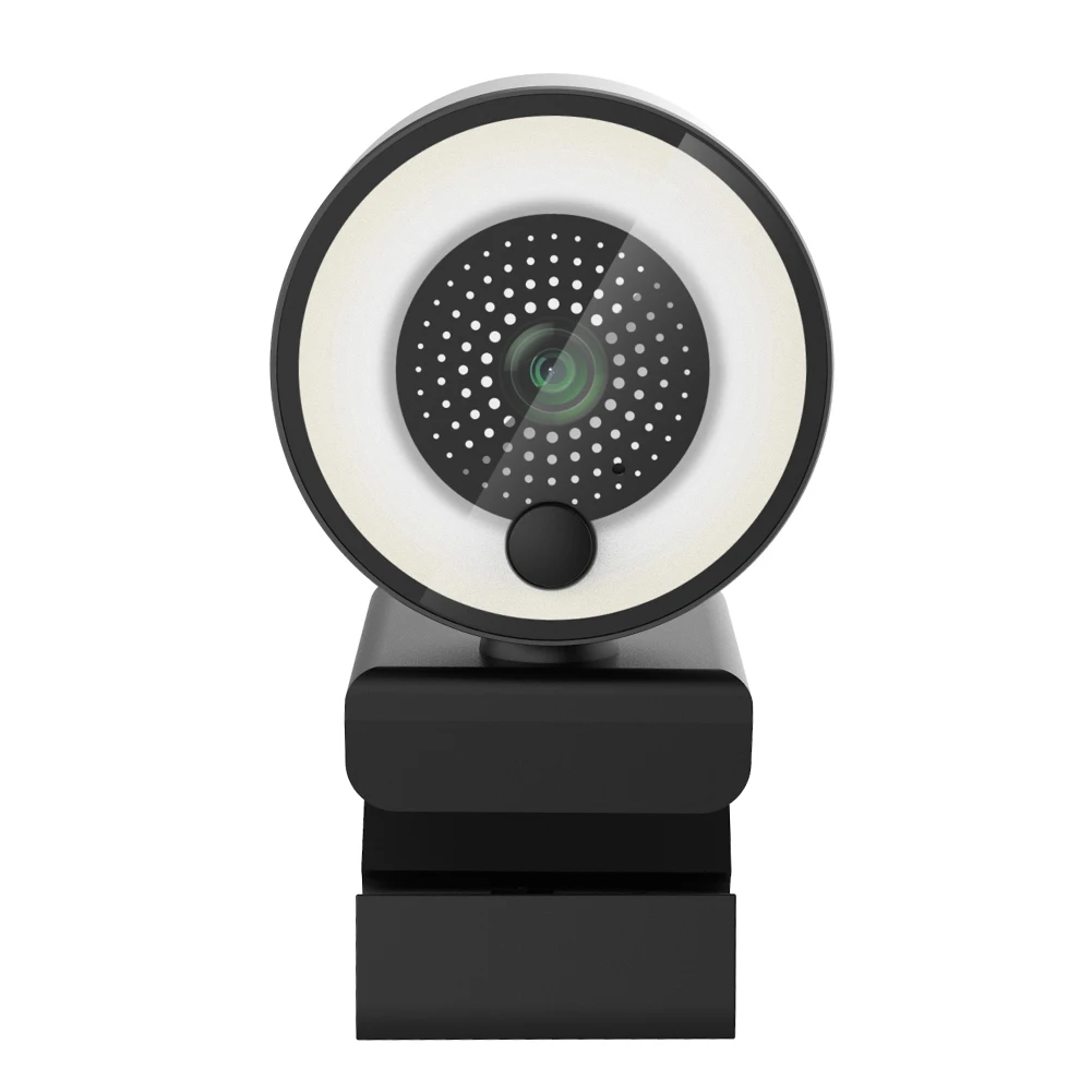 

Live Streaming Webcam Video 2K HD Conference Web Camera with Mic Ring Light for Household Computer Safety Parts
