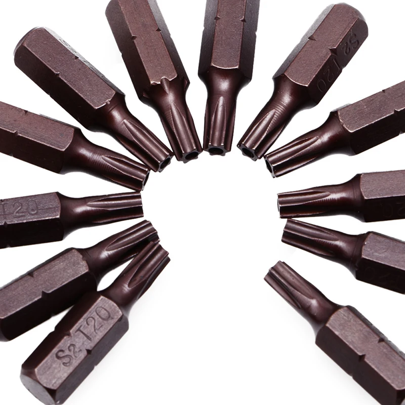 12 шт. в упаковке T20 1/4 &quotшестигранным хвостовиком Магнитный Torx Безопасности