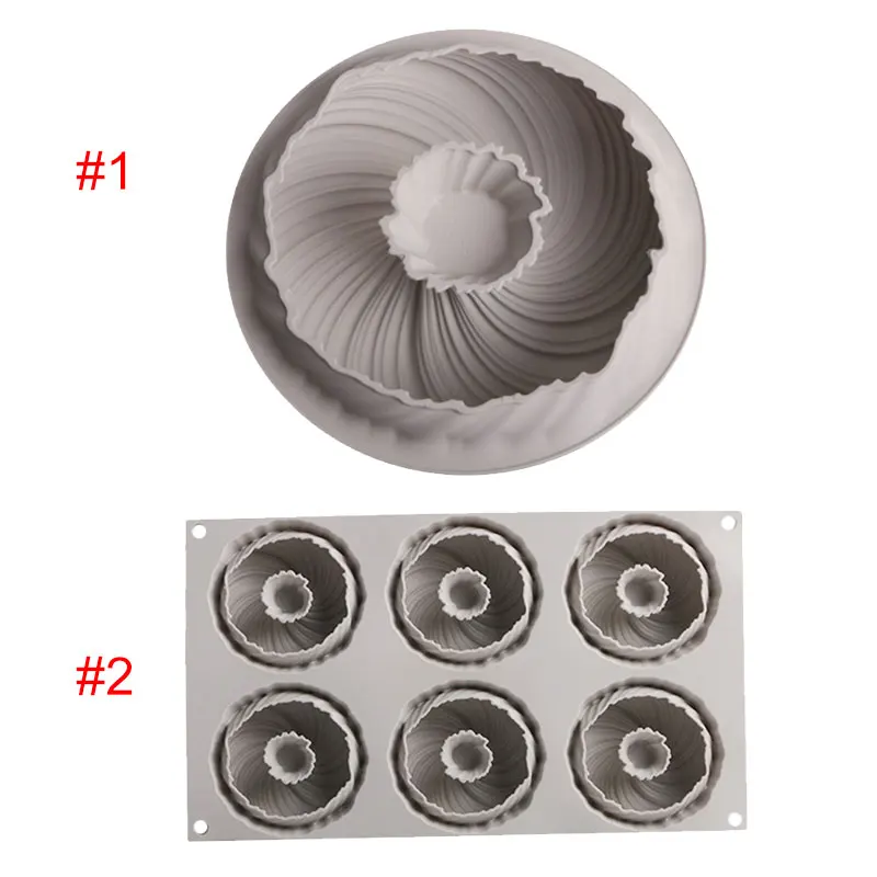 Силиконовая форма гибкая для торта Bundt с 3D технологией легко разбирается