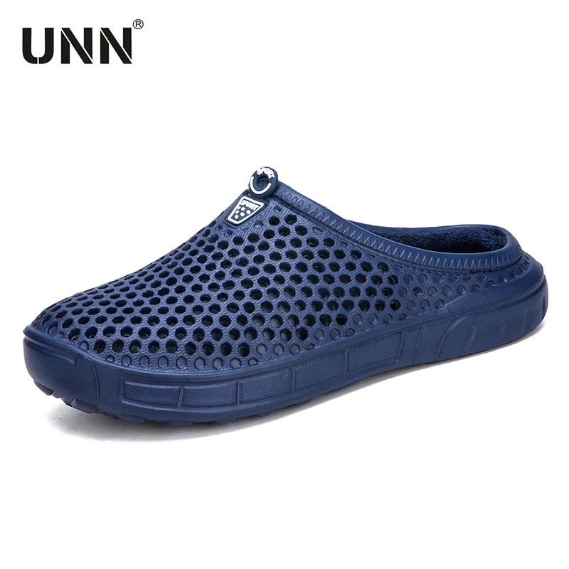 UNN Indoor Slippers Unisex Shoes Lightweight EVA Home Pink Fur Flexible Comfortable Warm Garden Sandals Women Men | Обувь