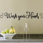 Вымойте руки, зеркальные наклейки, наклейки для ванной комнаты, Вымойте руки, настенные наклейки, виниловые наклейки, наклейка на стену ванной комнаты