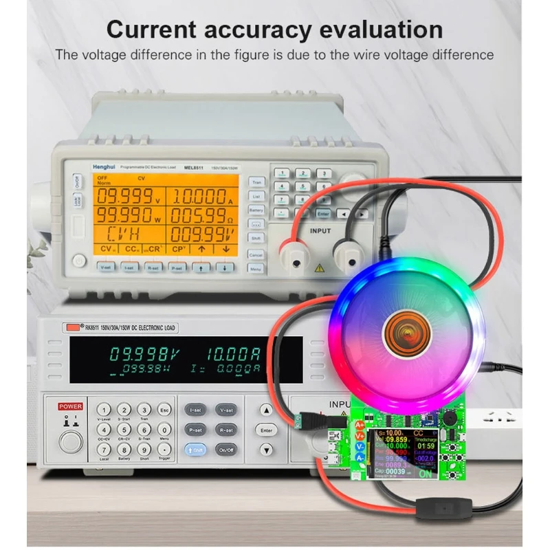 

DL24 Adjustable Constant Current Discharge Load Aging Tester Discharge USB Voltage Current Tester