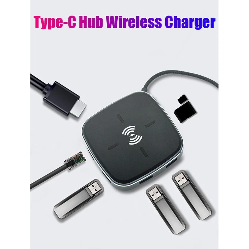 

Док-станция 9 в 1, совместимая с USB 3,0 и TF-кардридером