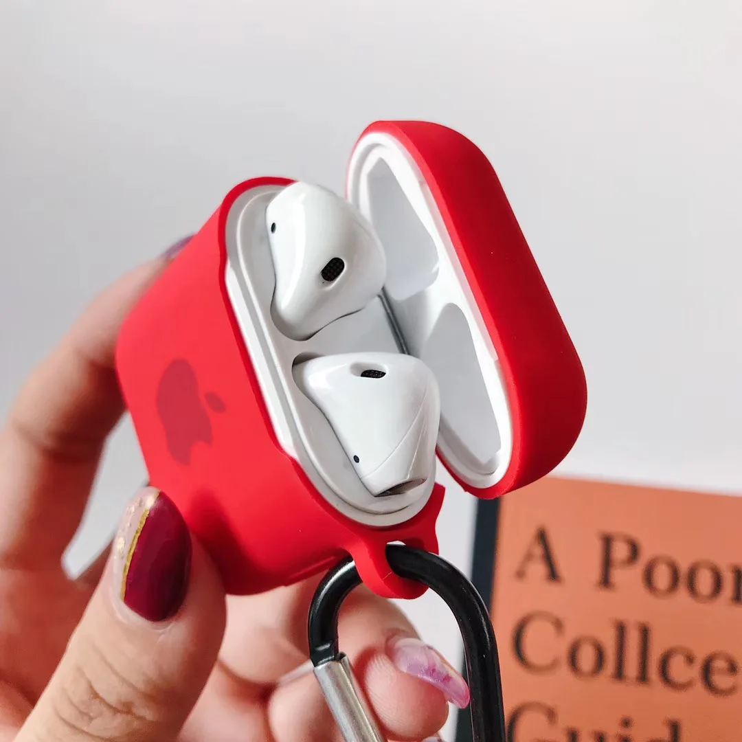 Наушники чехол для Apple Airpods 1 2 Мягкая силиконовая сумка наушников