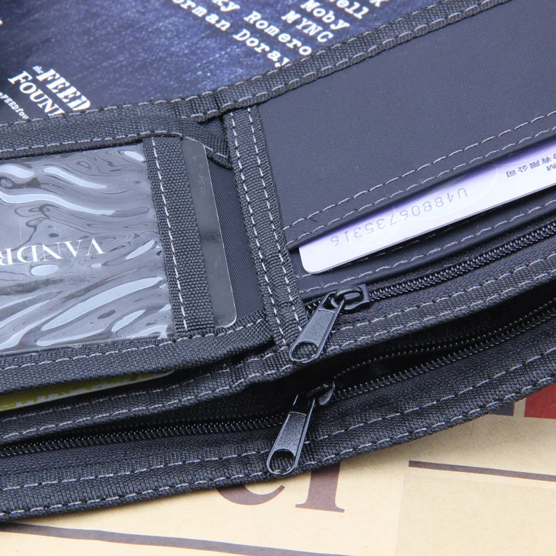 

purse Korean version of the casual short two fold men's canvas wallet fashion sports men's wallet