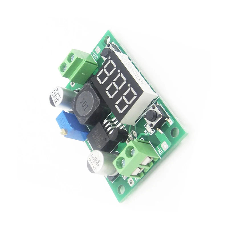 

10PCS LM2596 BUCK 3A DC-DC Voltage Adjustable Step-Down Power Module + Red LED Voltmeter LM2596S-ADJ 4-40V to 3.3V/5V/9V/12V/24V