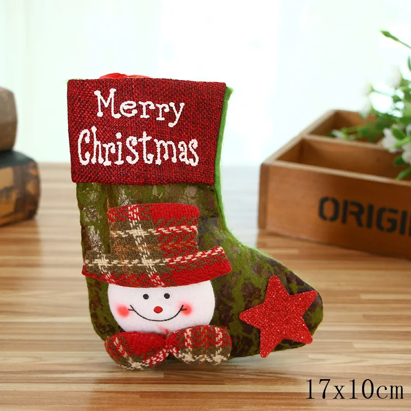 style 4-15-snowman Подарки на год, сумка, Рождественский чулок, рождественские украшения для дома, Navidad, носки, Natal Tree Decoration Noel, сделай сам, поставки - Цвет: style 4-15-snowman