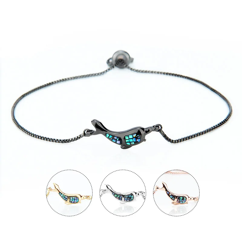 2020 Новый Модный браслет для женщин 4 цвета микро инкрустированный Дельфин