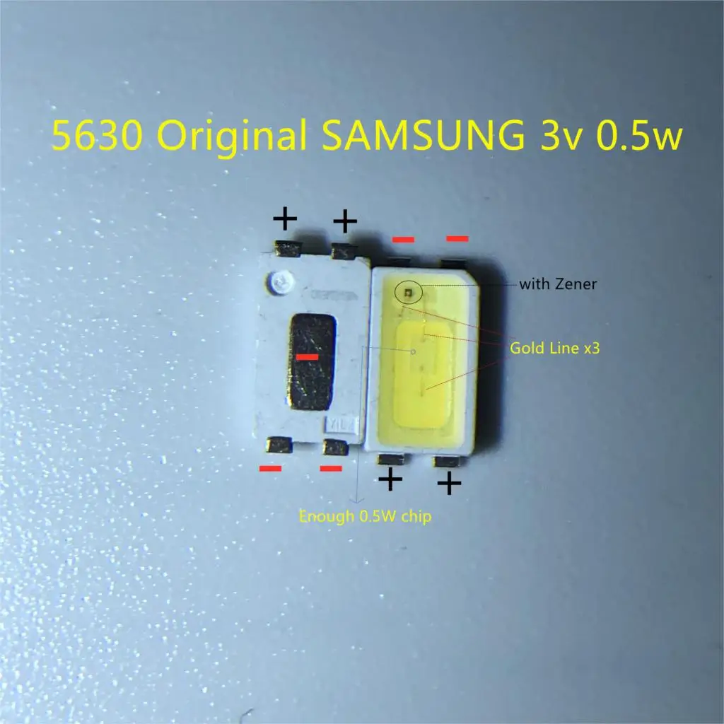 200 шт. светодиодная подсветка 0 5 Вт 3 в 5630 холодный белый для SAMSUNG ЖК-подсветка ТВ