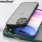 Матовый Прозрачный чехол для телефона iPhone 13 12 11 Pro Max Mini XS XR X 6 6S 7 8 Plus SE 2020, тонкий Ударопрочный силиконовый чехол-бампер