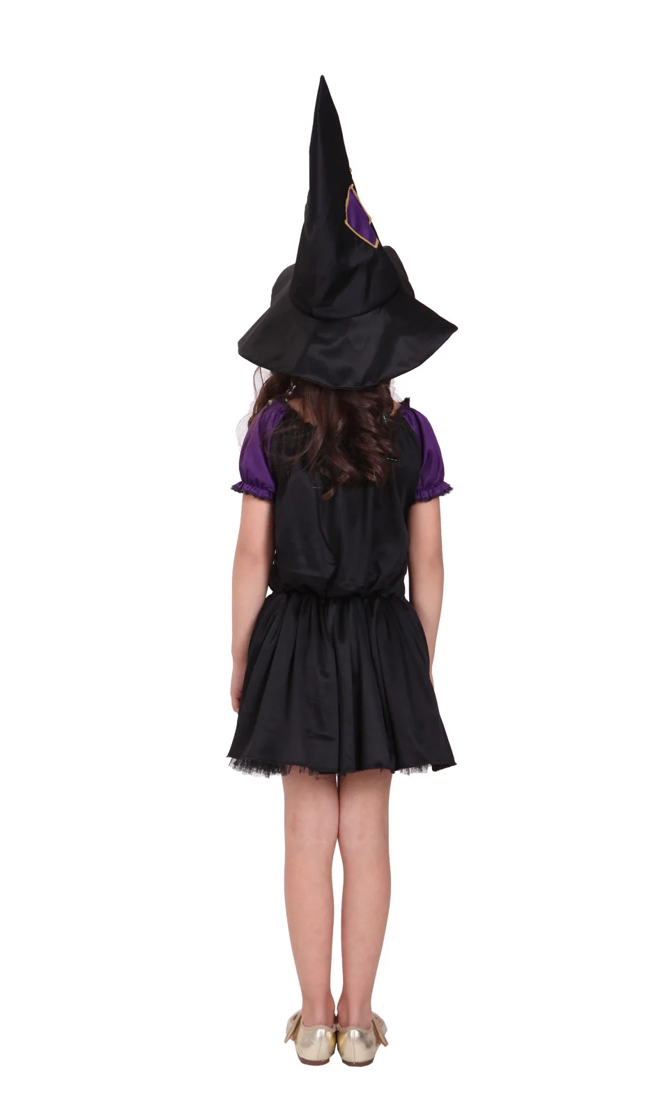 

Kids Girls Witch Dresses Trick or Treat Outfit Halloween Cosplay Costumes Masquerade Carnival Party Role Play Dress Up Suit