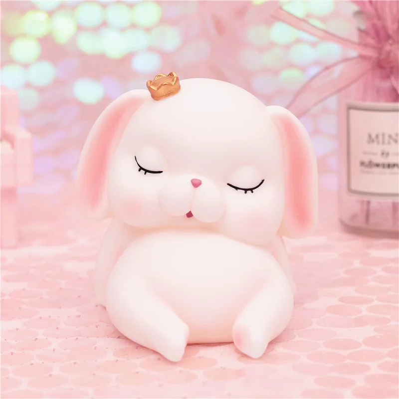 Мультяшная розовая свинка копилка милая собака слон фигурка с короной