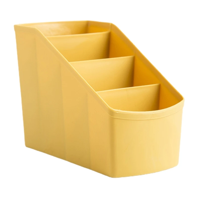 

Multi-Lattice Cosmetic Storage Box Remote Control Holder Container 4 Grid Office Desktop Tidy Stationery Organizer for Women Men