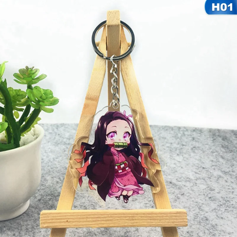 Аниме демон убийца: Kimetsu no Yaiba акриловый брелок для ключей Косплей Аниме Подарки