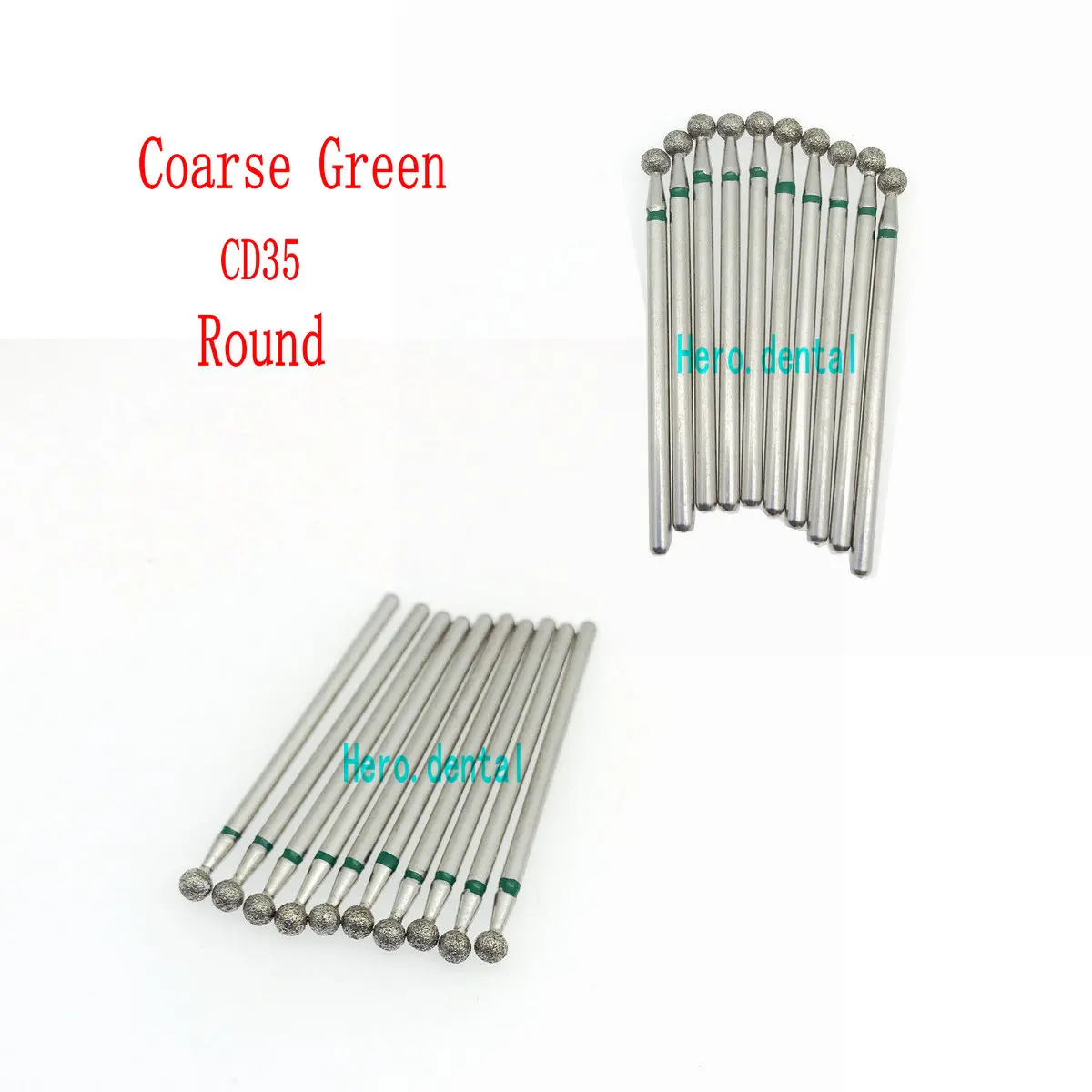 10 шт. ГРУБАЯ зеленый 2 35 мм Стоматологическая хвостовик алмазный шлифовальный бор