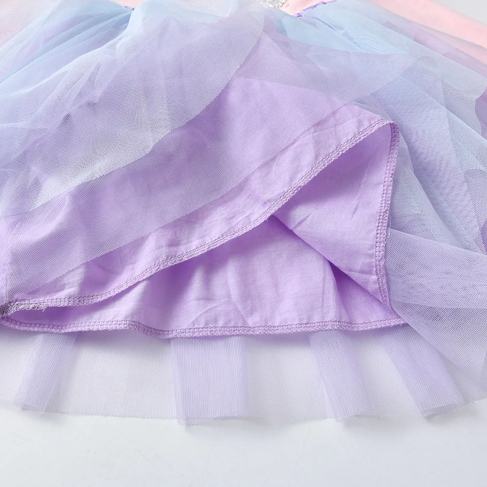DXTON-vestido con tut&uacute; infantil para ni&ntilde;a, de manga larga con lentejuelas de mariposa, malla Irregular, para fiesta de invierno-3