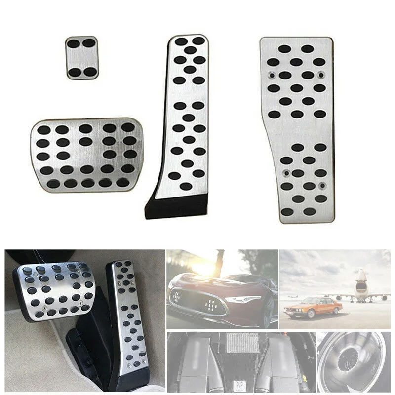 

Silver Foot Pedal Alloy Rubber Inner Brake Speed For Mercedes-AMG W202 W203 W124 W210 W211 W219 E-Class Car