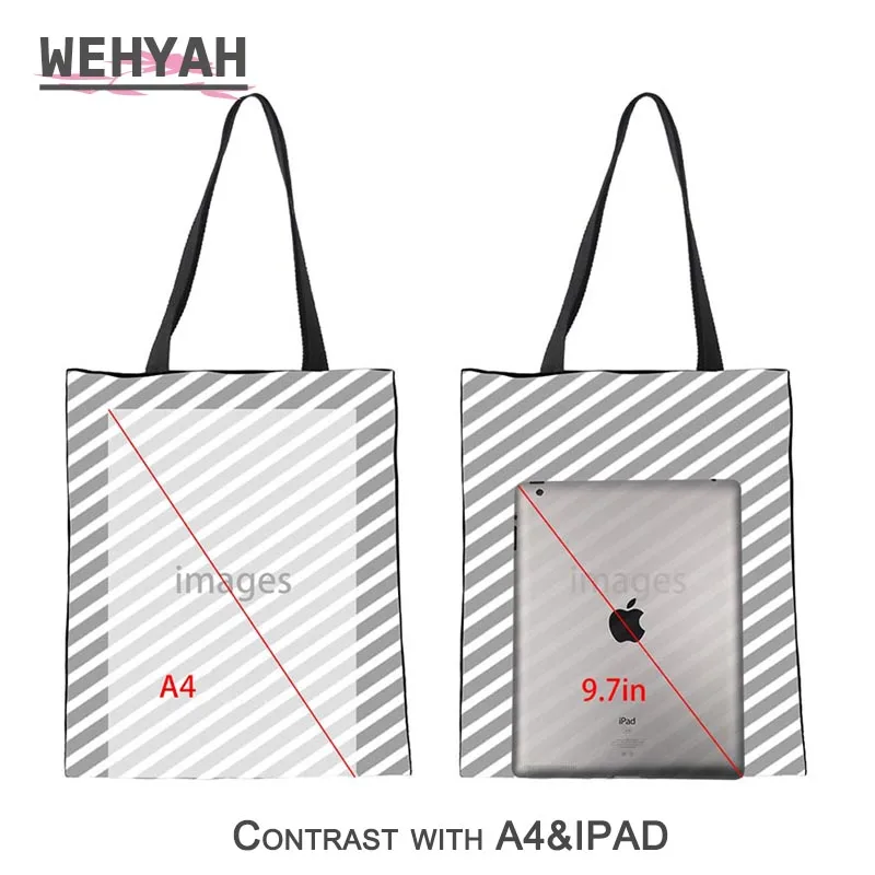 Wahyah 3D печать имитация джинсовой кошки сумки кошельки холщовая ручная сумка для