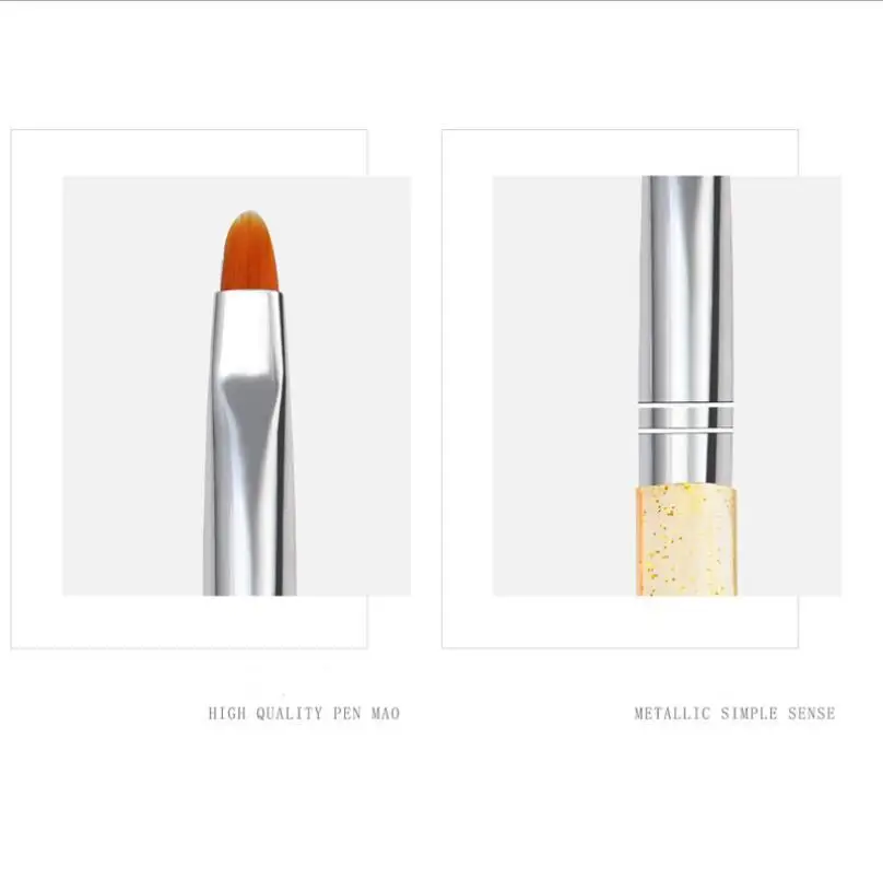 

7Pcs Professional Manicure UV Gel Brush Pen Transparent Acrylic Nail Art Painting Drawing Brush Phototherapy Tools