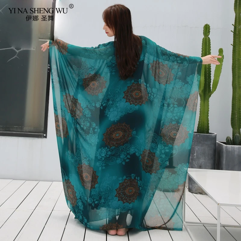 Женская Одежда для танцев одежда танца живота платье-кафтан шифоновое