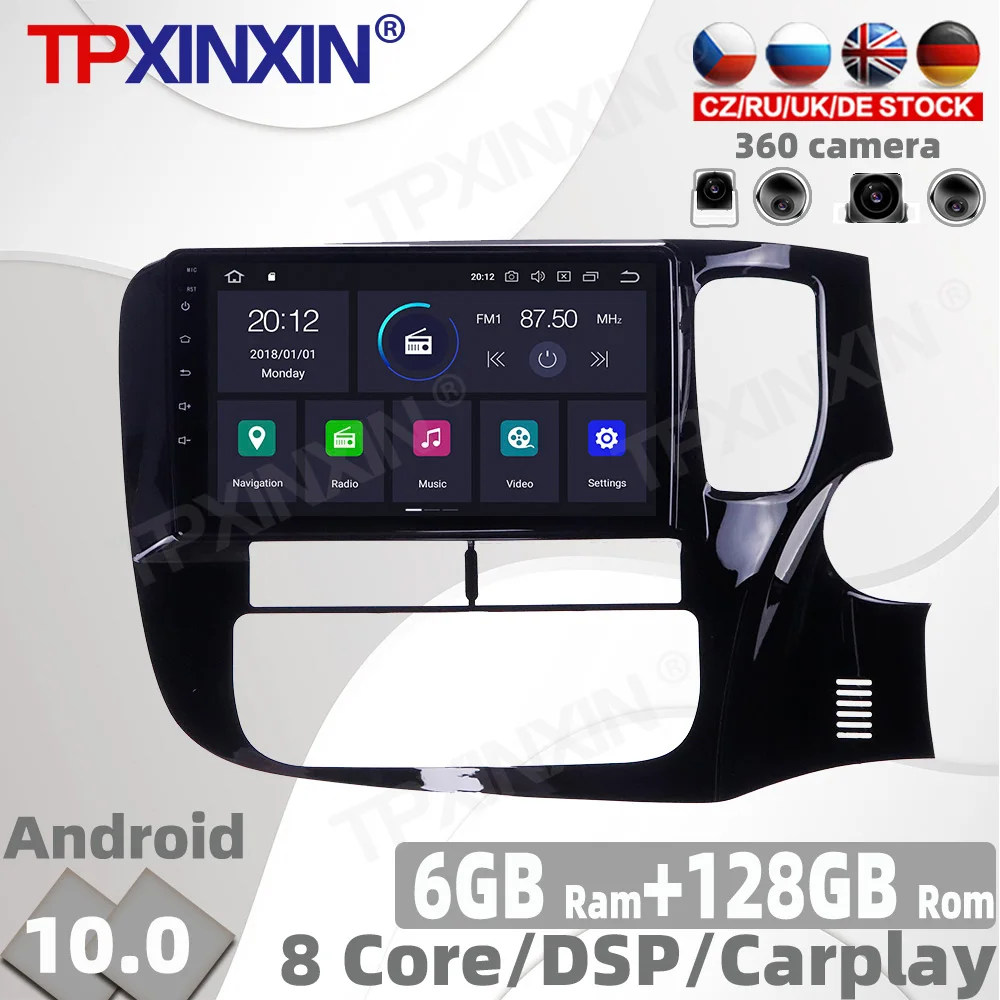 

128GB PX6 Car Radio For Mitsubishi Outlander 2014 - 2019 Multimedia Video Player Navigation GPS Android 10.0 Auto 2din No DVD