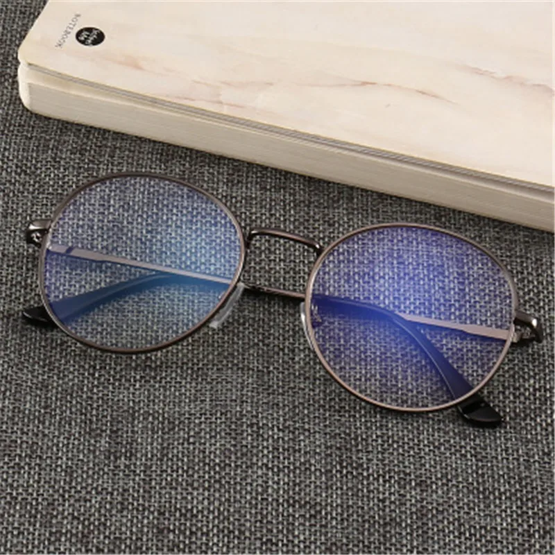 

Computer Glasses Men Spectacle Frames Anti Blue Light Goggles Anti Glare Eyeglasses Frame Women Round Clear Lens Fake Glasses