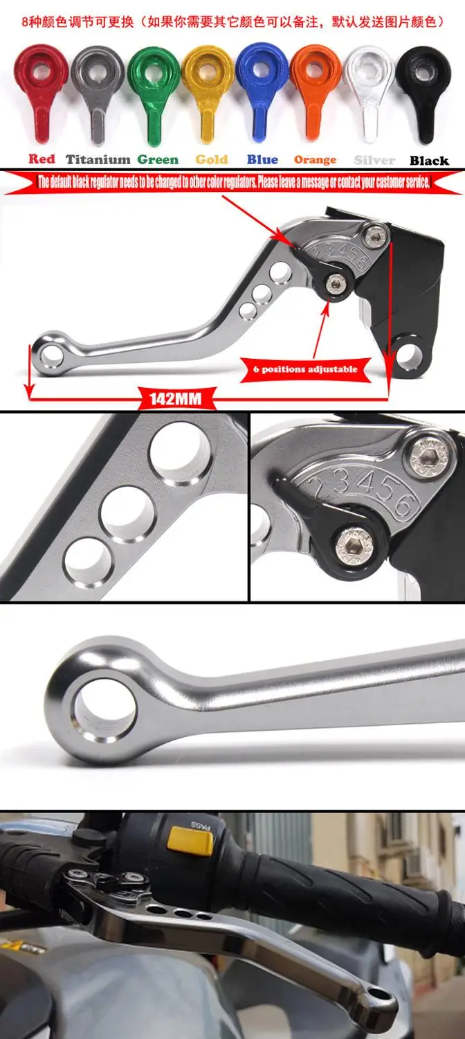 

Para KAWASAKI Z750 Z 750 de 2007 de 2008 de 2009 de 2010 de 2011 2012 accesorios de la motocicleta de aluminio corto palancas de