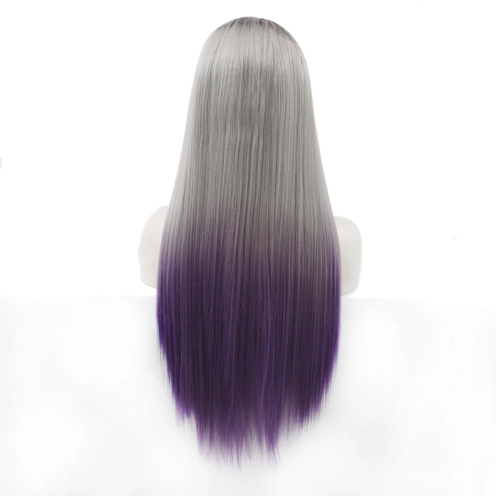 Similler женские кружевные передние парики прямые длинные волосы Омбре парик