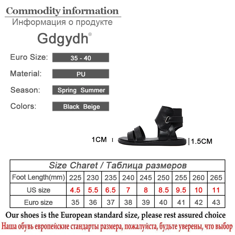 Женские кожаные сандалии Gdgydh на плоской подошве в винтажном Европейском стиле