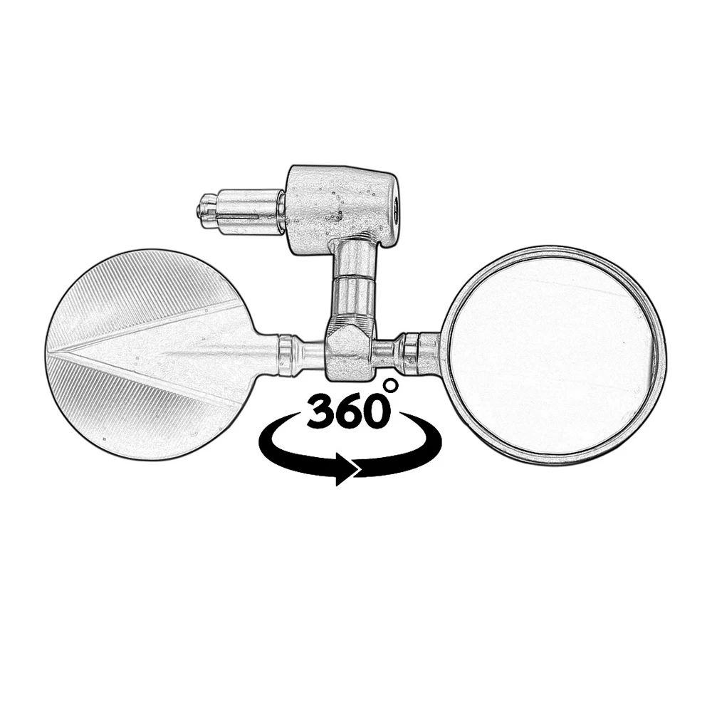 Мотоциклетное зеркало заднего вида с ЧПУ 22 мм 7/8 дюйма|Боковые зеркала и