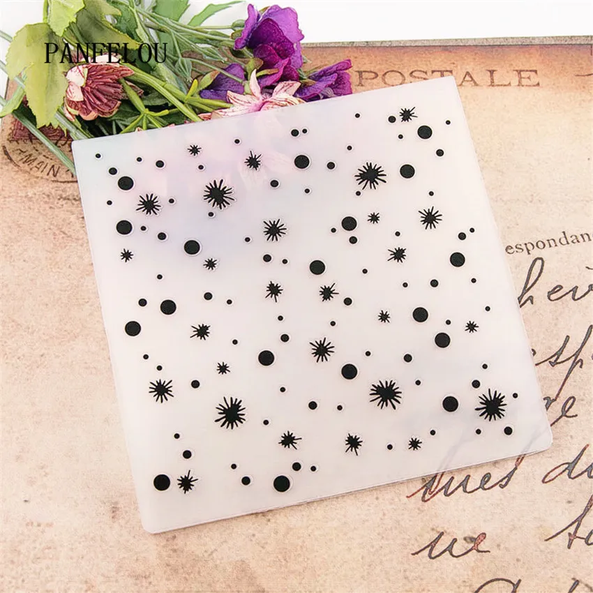 PANFELOU 15x15 sky star папки для тиснения пластика скрапбукинга DIY шаблон помадка торт