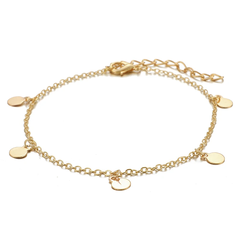 HuaTang 6 шт./компл. бохо натуральный камень бусы ножные браслеты для женщин