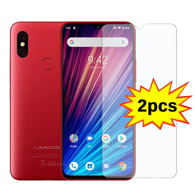 2PC Clear Glass 9H полное стекло на UMIDIGI A5 Pro F1 PLAY glass закаленное стекло экрана защитное UMIDIGI A5 Pro F1 PLAY защитная пленка юмидиджи умидиги а5 про f 1 плей стекло UMIDIGI A5 Pro F1 PLAY glass - Цвет: 2PC Clear Glass