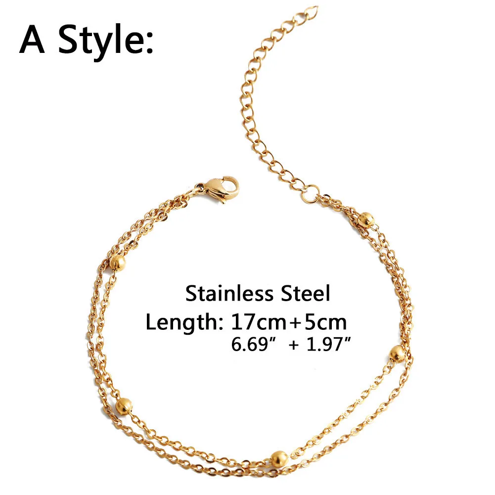 Бусины очаровательные браслеты золотой серебряный цвет нержавеющая сталь