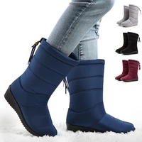 fashion women winter warm waterproof snow boots plush fleece for ladies shoes no slip casual outdoor footwear