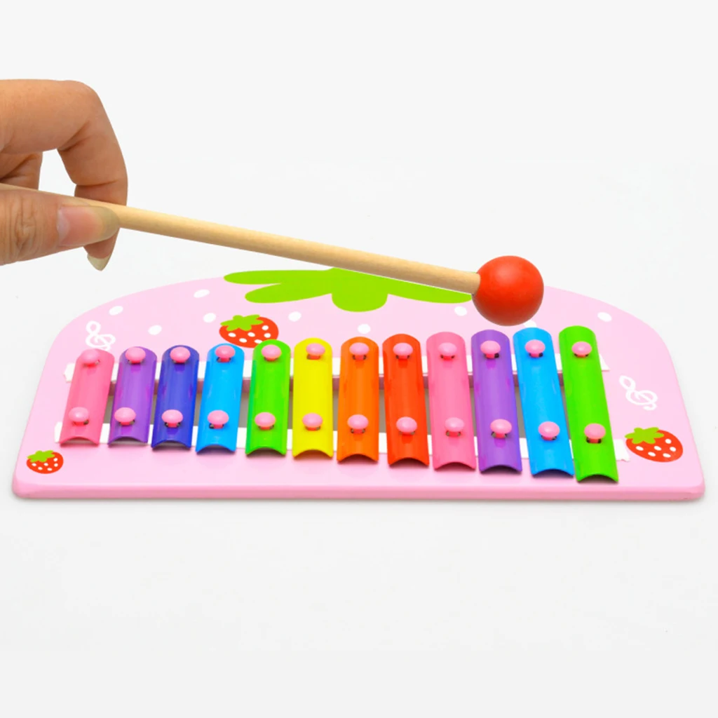 

1pc Kid Wooden Play Piano Toys Strawberry Education Development Toy 1-3 Year