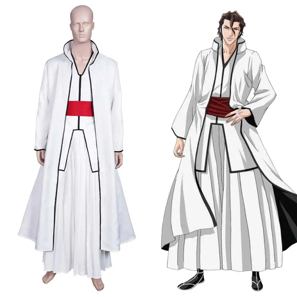 

Костюм для косплея аниме отбеливатель Aizen Sousuke, белая куртка, пальто, брюки, костюмы, наряды, униформа для Хэллоуина, карнавала Вечерние