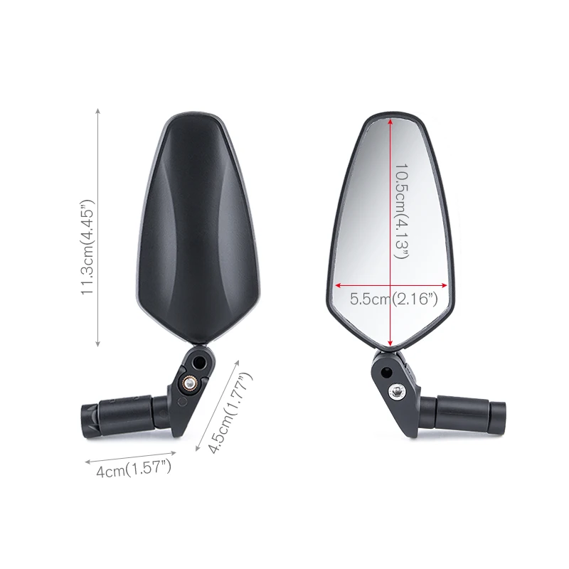 

Bar Ends View Mirror For Bicycle Motorcycle Side Handlebar Bicycle Mirrors Convex Lens Backview Mirror Cycling Accessories