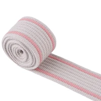 natural webbing strap 32mm pink stripes canvas webbing fabric belt cotton webbing dog collar webbing webbing bag strap