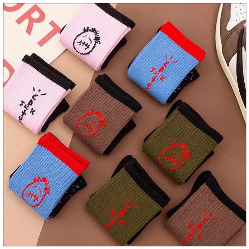 

Носки мужские из чистого хлопка, с принтом кактуса и Джека