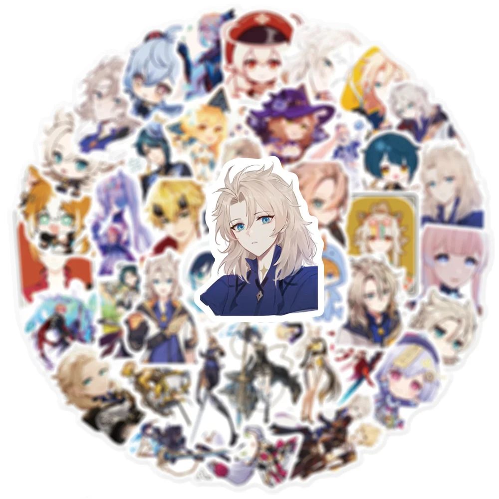 10/30/50 PCS Genshin Impact Cartoon Game Sticker Suitable for Laptop Skateboard Suitcase Mobile Phone Shell Wholesale | Игрушки и хобби