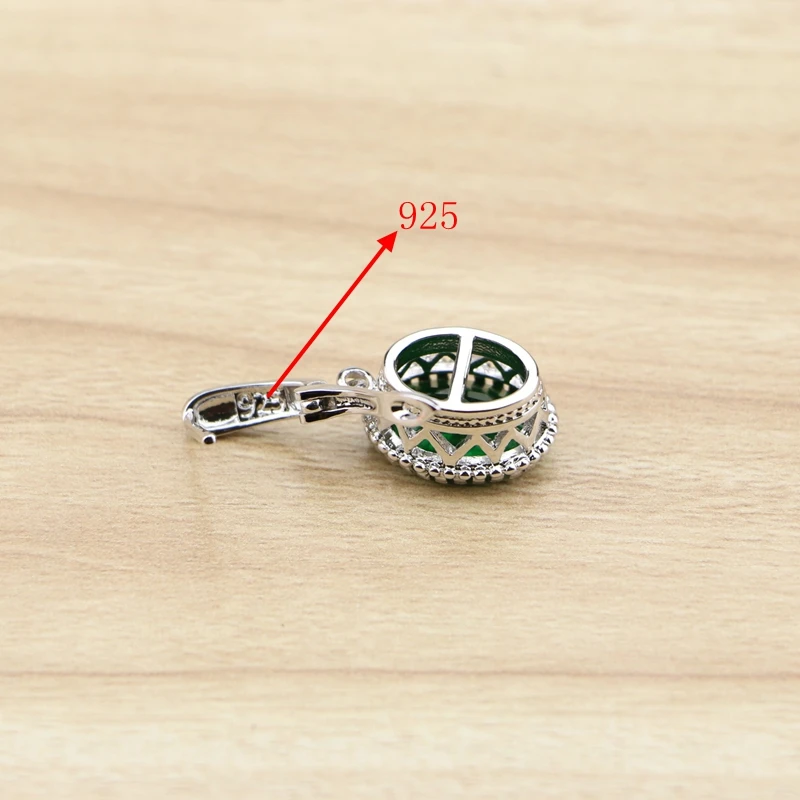 

Classic Green Cubic Zirconia Drop Dangle Earrings 925 Sterling Silver Long Earring Jewelry For Women