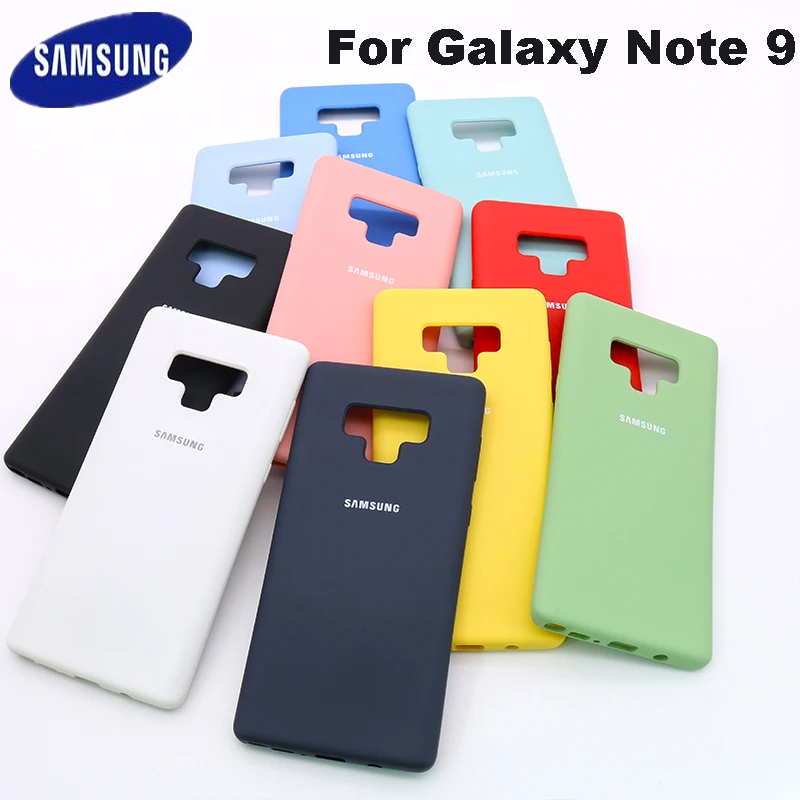 Силиконовый чехол для Samsung Note 9 100% Оригинальная защита задней панели роскошный