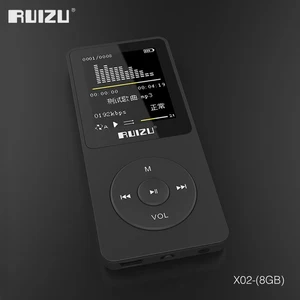 Оригинальный MP3-плеер RUIZU X02 с 8 Гб памяти, 1,8 дюймовый экран, мини портативный спортивный MP3 с поддержкой FM-радио, электронных книг, часов, рекордера