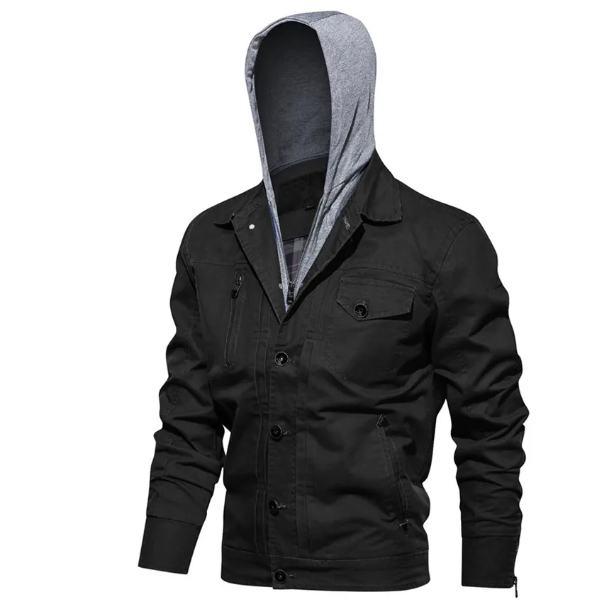 Новинка 2019 повседневные мужские куртки мужская осенне зимняя одежда в Военном